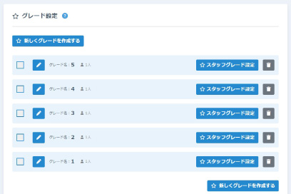 グレード設定